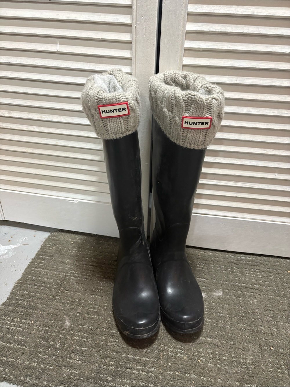 Hunter Boots + Gray Socks
